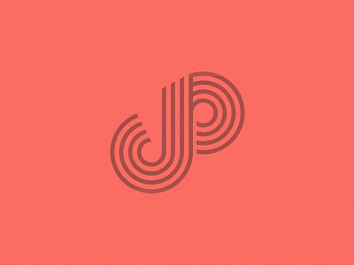 Jen & Phil Monogram lettering line logo minimal monogram simple typography