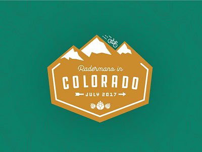 ⛰ 🚴 🍺 badge bike colorado hops mountain