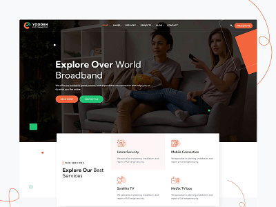 Yodden - Broadband & Internet Services WordPress Theme