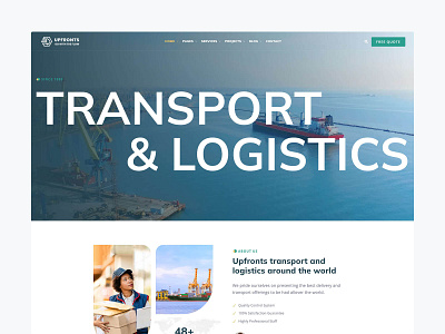 Upfronts - Transport and Logistics WordPress Theme cargo cargo delivery container courier delivery service elementor freight logistic warehouse logistics packaging parcel relocation shipment shipping storage themeforest transport transportation trucking wordpress theme