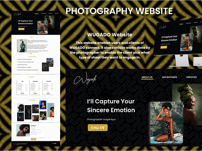 Photography Landing page UI Design