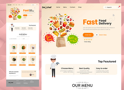 Food Page Landing Page dashboard design landing page ui ux