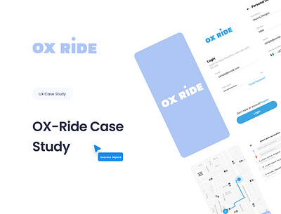 OX-Ride Case Study casestudy design landing page mobile design ui