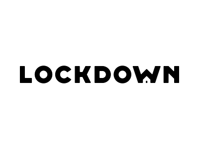 Lockdown brand idea logo minimal simple type typography verbicon wordmark