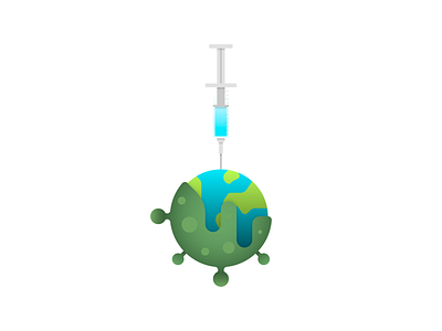 Hope 💉 antidote concept coronavirus covid creativity earth flat design hope idea illustration minimal vaccine virus