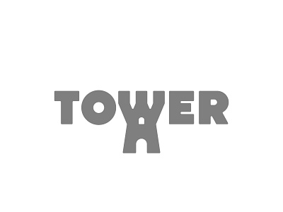 Tower brand idea logo minimal simple type typography verbicon wordmark