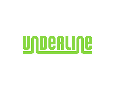 Underline brand idea logo minimal simple type typography verbicon wordmark