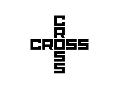 Cross brand idea logo minimal simple type typography verbicon wordmark