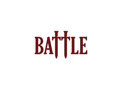 Battle brand idea logo minimal simple type typography verbicon wordmark