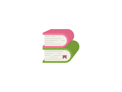 B is for Book(s) brand design flat idea illustration logo minimal simple