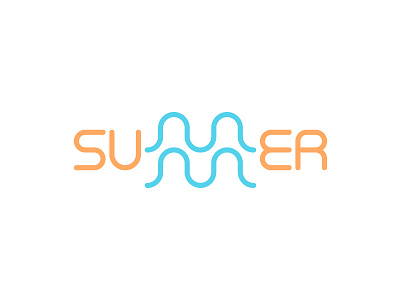 Summer brand idea logo minimal simple type typography verbicon wordmark