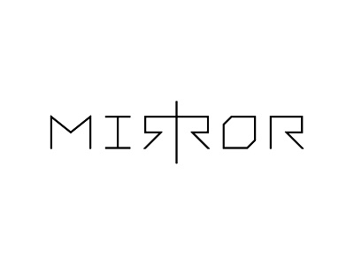 Mirror brand idea logo minimal simple type typography verbicon wordmark