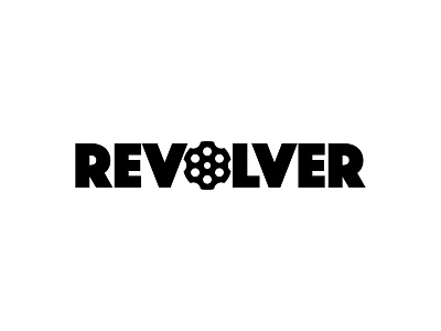 Revolver brand idea logo minimal simple type typography verbicon wordmark