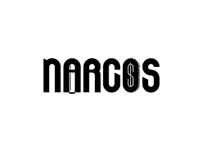 Narcos brand idea logo minimal simple type typography verbicon wordmark