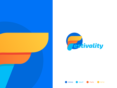 Festivality logo branding colorful art colorful logo gradient design gradient logo gradients identity illustration logo logodesign ui vector
