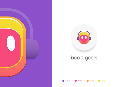 beat geek art branding color palette colorful illustration colorful logo gradient design gradient logo gradients icon identity illustration logo logodesign typography ui vector