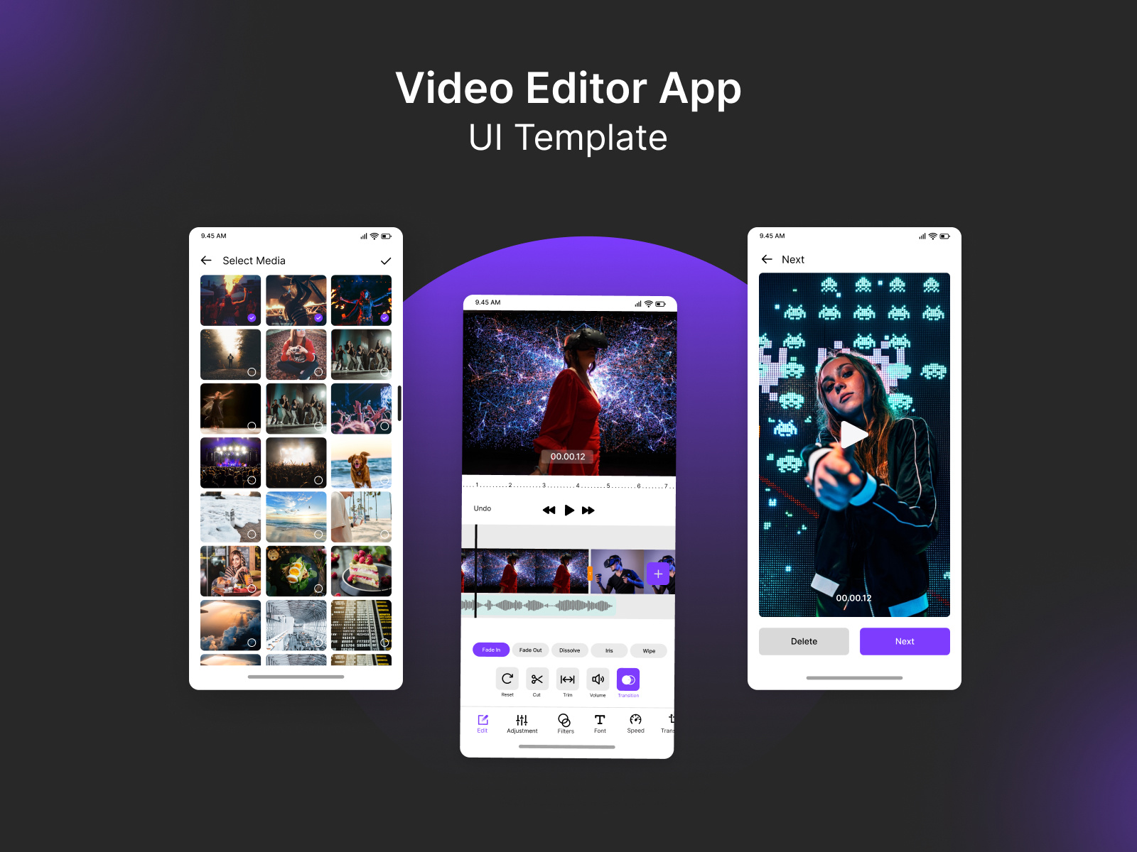 Video Editor App UI by Thanush on Dribbble