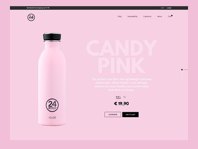 Candy Pink color colorful header heroimage pdp pink ui ux