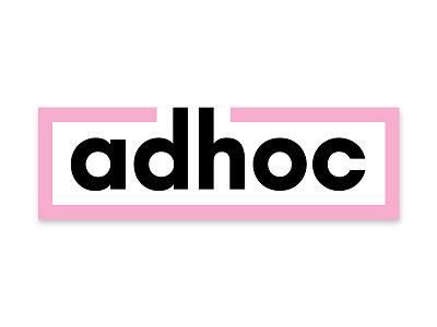 Adhoc - Primary Logo adhoc branding identity logo design pink publication web design