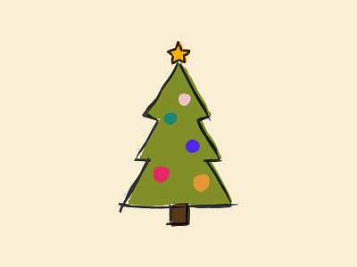 Christmas Tree christmas evergreen festive holidays illustration pine spruce tree