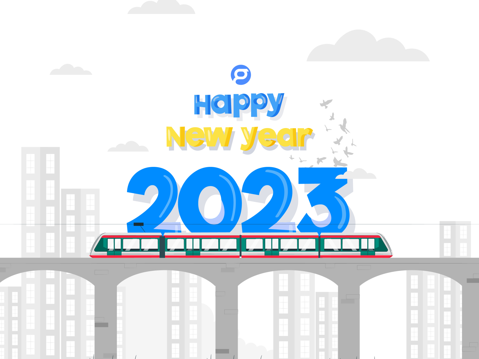 Happy New Year Illustration by GainHQ on Dribbble