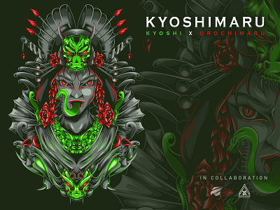 Kyoshimaru animal apparel avatar branding clothing culture design geisha graphic design illustration japanese logo merchandise naruto orochi vector