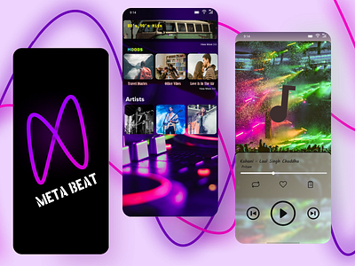 Final Mockup Design for Meta Beat design mockup music music player product design ui ux