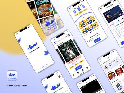 Get Ticket | Movie Ticketing App app mobile ui ux