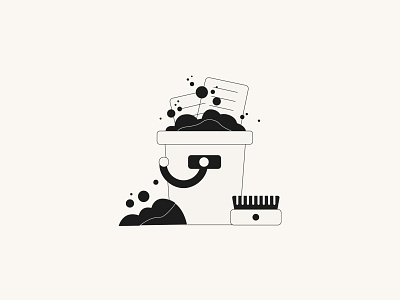 Doodle Cleaning Day brand identity branding design illustration ui ux vector