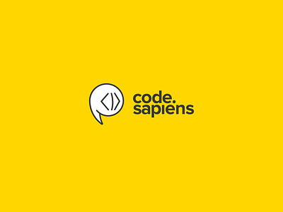 CodeSapiens Full Logo brand identity branding design illustration logo logo design typography ui ux vector