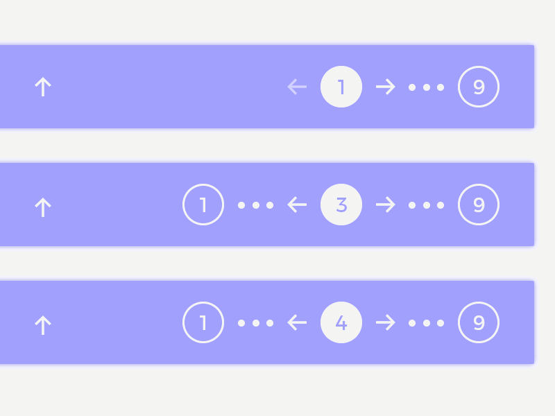 Pagination animation button concept gif navigation page pagination ui ux webdesign website