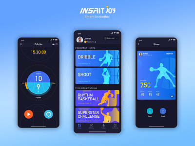 joy basketball app basketball design dribbble dribble illustration shoot sport typography ui ux