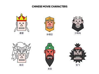 Chinese movie character avatar avatar avatar design avatar icons cartoon avatar cartoons illustration movie character
