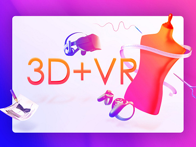 3D+VR Visual clothing customization branding design ui web