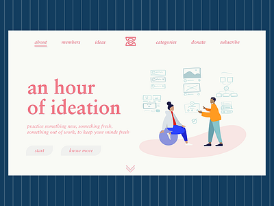 Hour of Ideation adobe creativecloud design graphicdesign landingpage photoshop ui userinterface webdesign