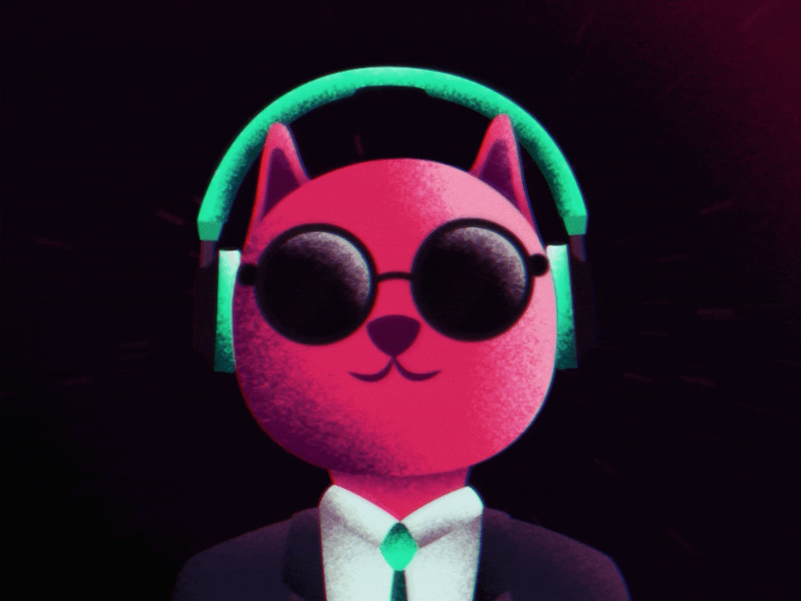 Cat Music @animation @design aftereffects animation cat design headset illustration motion motion design motiongraphics music