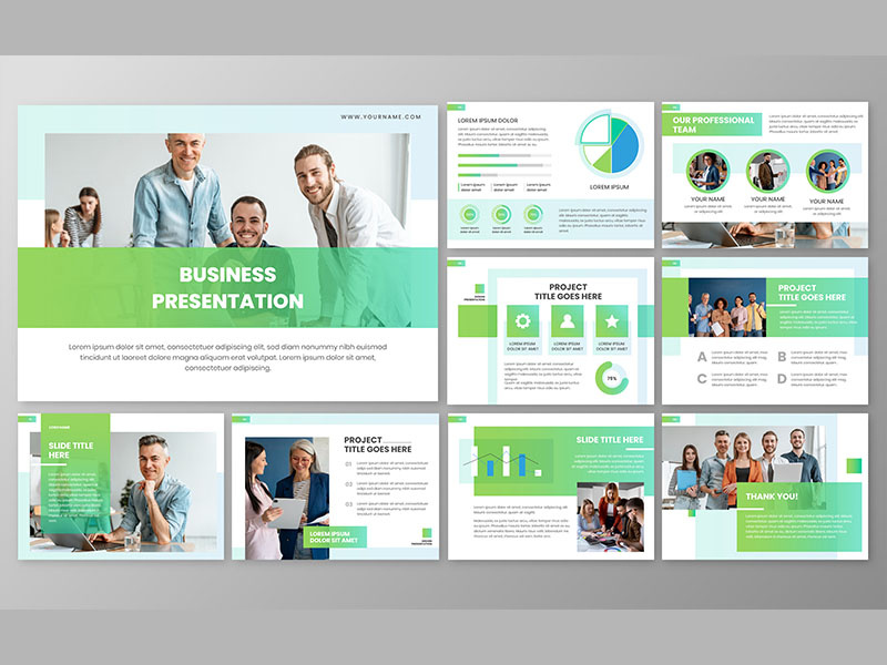 Business powerpoint presentation template by Data King 120 on Dribbble