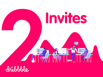 2 Dribbble Invites 2nd announcement dribbble player first give giveaway help illustration invite invite invitation join member love participate result search show showing talent template trend yours