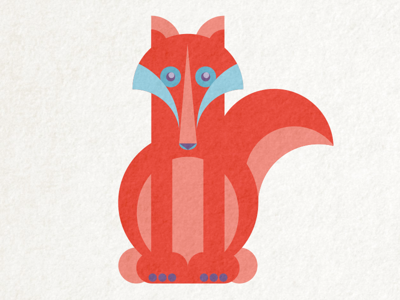 Fox illustration geometric vector red fox animal fox