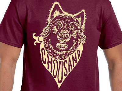 Chousand Dog Shirt band tee connecticut dog hand drawn husky illustration merch shirt t shirt