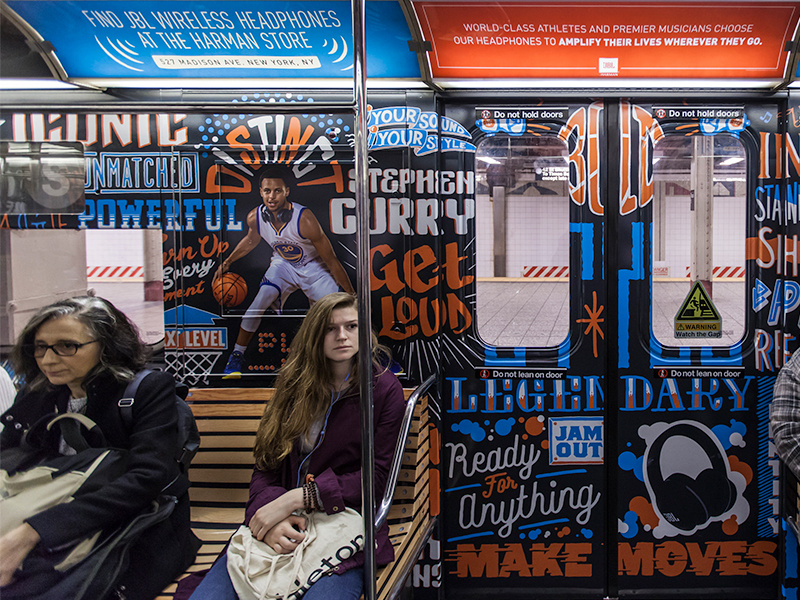 JBL headphones Times Square Subway Wrap music times square subway lettering curry steph curry basketball illustration handdone headphones jbl
