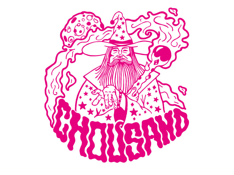 Wizard T-shirt hand done illustraition t-shirt music chousand ct wizard