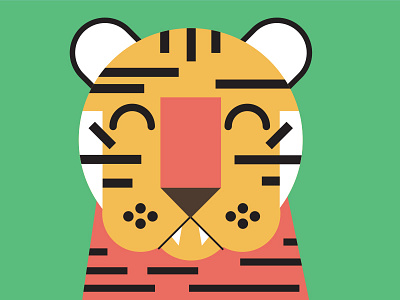 Tiger illustration mural tiger vector