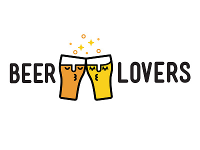 Beer Lovers app beer branding dating digital illustration logo love lovers vector