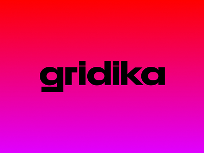 Gridika - Logotype branding design gradiant graphic design logo logotype typography