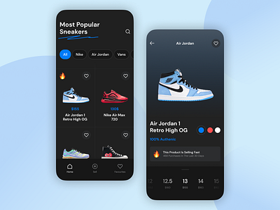 Sneakers - Store Concept app app design black clean design ecommerce fashion ios mobile shoes sneakers ui user interface ux