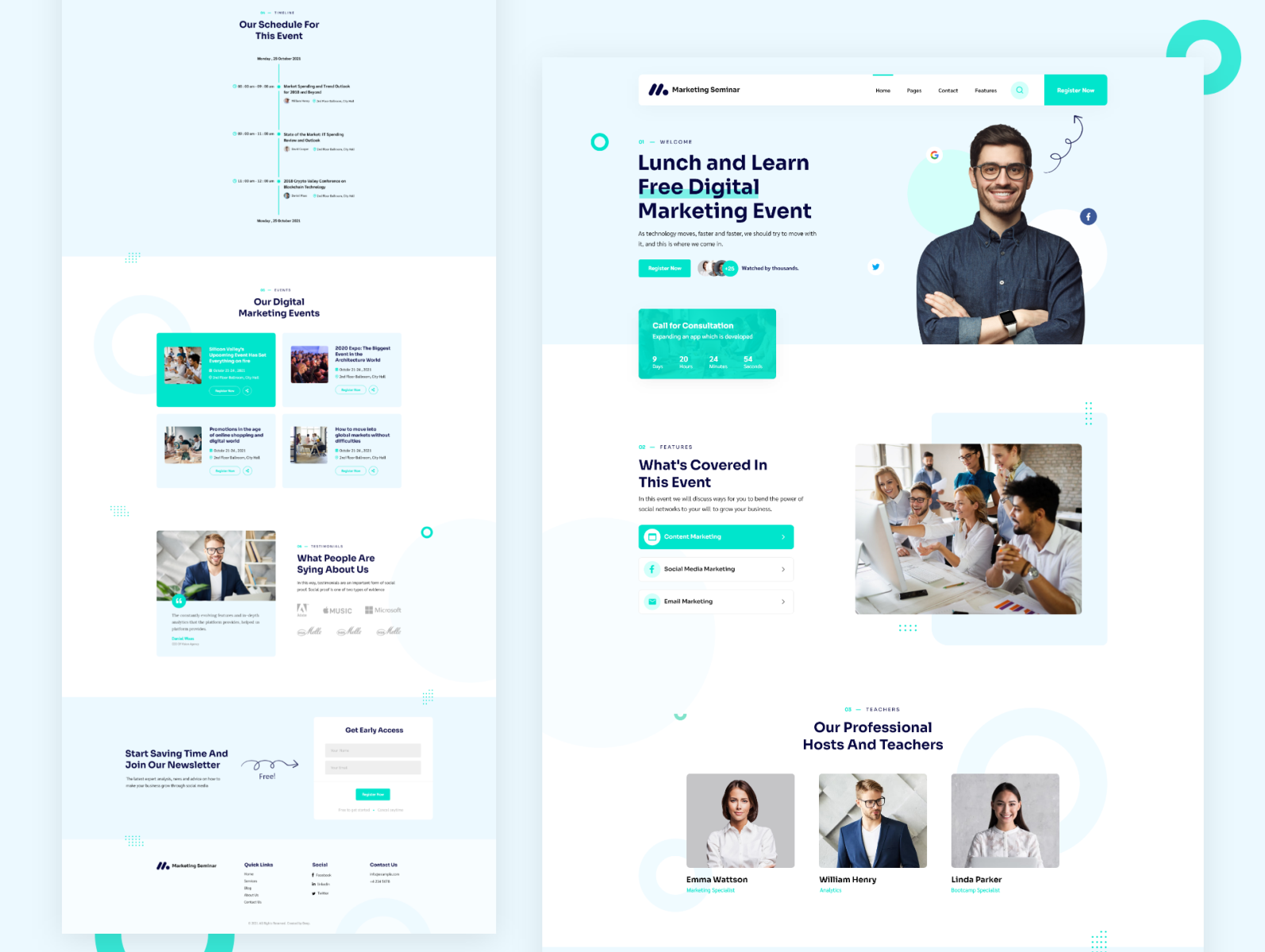 Marketing Theme Design by Mehrdad Touzande on Dribbble