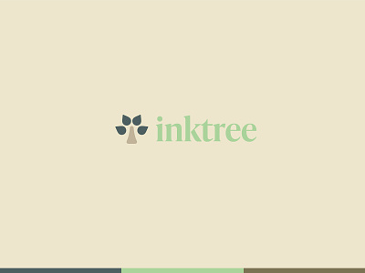 Inktree Logo brand brand identity branding design illustrator ink logo minimal poster tree