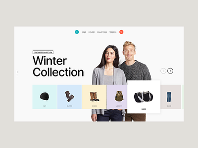 Winter Collection adobe xd minimal web web design webdesign website xd