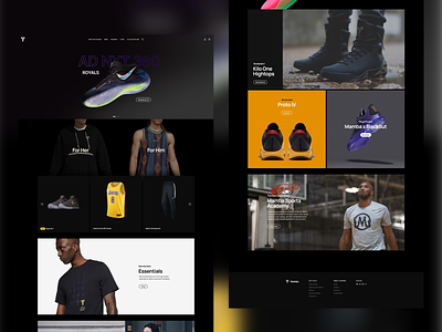 [CONCEPT] Mamba Website bryant concept fashion kobe mamba minimal shoes ui web website